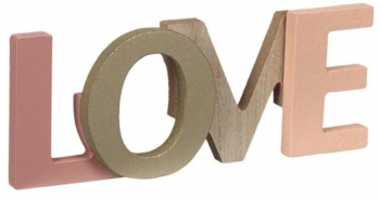 Decoratiune LOVE din lemn masiv pentru casa 