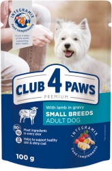 Hrana umeda completa Club 4 Paws Premium pentru caini de talie mica- Miel in sos 24x100g 