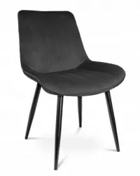 Scaun stil scandinav velur metal negru 54x61x83 cm Viva MCTON 