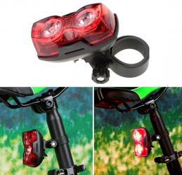 Stop pentru Bicicleta 2 led-uri 3 moduri iluminare montare spate 