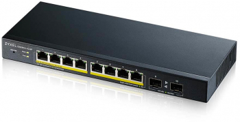 Zyxel GS1900-10HP Gestionate L2 Gigabit Ethernet (10/100/1000) Power over Ethernet (PoE) Suport Negru 