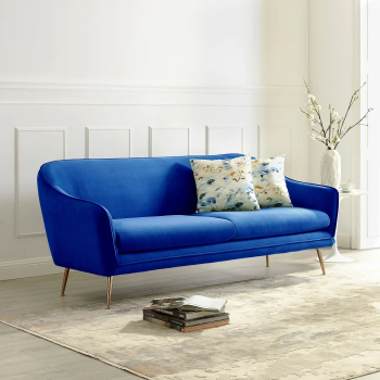 Canapea Prestige 194x83x86 cm Catifea Albastru 