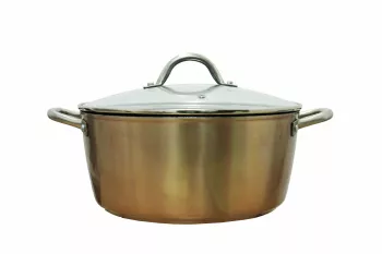Oala cu capac Ibili-Natura Copper aluminiu 28x12cm maro 