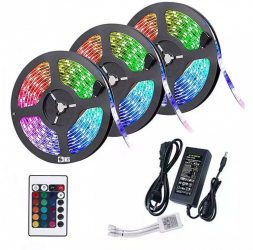 Banda LED SIKS lumini multicolore telecomanda 15m 