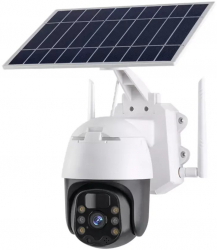 Camera de Supraveghere Audio-Video Wi-Fi cu Panou Solar TSS-S03AN 4MP FullHD Slot SD Card cu Acumulatori Inclusi 