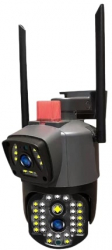 Camera de Supraveghere Profesionala PTZ 4G TSS-V10S-4G cu 2 Lentile Full HD 2MP 10X Zoom Detectia Miscarii Slot Card 
