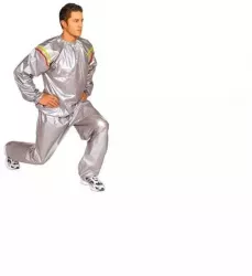 Costum sauna SIKS® unisex premium pentru slabit masura XXXL culoare gri format din 2 parti 