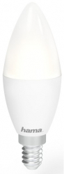 Bec LED RGBW inteligent Hama Wi-Fi E14 5.5W lumina alba si colorata clasa energetica F