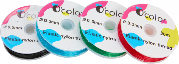 Set 4 bobine fir elastic colorat diam 0.5 mm pentru insirat Margele 