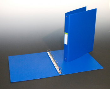 Caiet Mecanic 4 Inele - D25mm Coperti Carton Plastifiat Pvc A4 Aurora - Albastru 