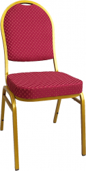 Scaun stivuitor tesatura rosie vopsea aurie JEFF 3 NEW 