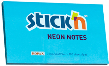 Notes Autoadeziv 76 X 127 Mm 100 File Stickn - Albastru Neon 