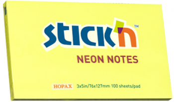 Notes Autoadeziv 76 X 127 Mm 100 File Stickn - Galben Neon 