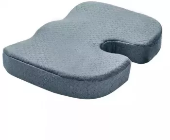 Perna Ortopedica SIKS Pentru Sezut Din Fibre De Bambus Usor De Intretinut Dimensiuni 44 x 35 x 6.5 cm Gri