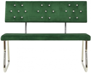 vidaXL Banca verde inchis 110 cm catifea 