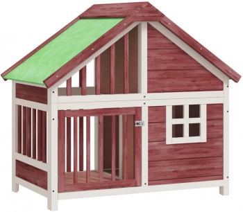 vidaXL Cusca de caine cafeniu 96x60 5x87 cm lemn masiv de pin 