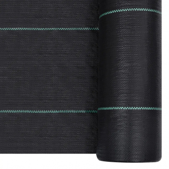 vidaXL Membrana antiburuieni and antiradacini negru 2x10 m PP 