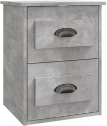 vidaXL Noptiera suspendata pe perete gri beton 41 5x36x53 cm 
