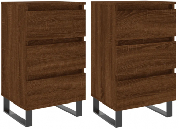 vidaXL Noptiere 2 buc. stejar maro 40x35x69 cm lemn compozit 