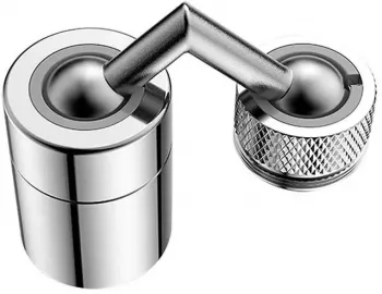 Aerator Apa Dublu SIKS Pivotant Cu Cot Functie Economizor Extensie Robinet Cu Filtrare Miez Ceramic Doua Moduri Dus/Bule Rotire 720 De 
