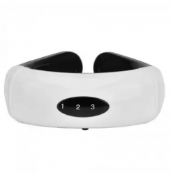 Aparat masaj SIKS® cervical vertebra cu impulsuri electromagnetice alb/negru 