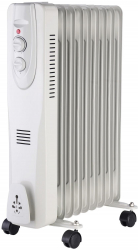 Calorifer cu ulei Well OIL02-2000/9 2000W 9 elementi Termostat reglabil Protectie supraincalzire Alb 