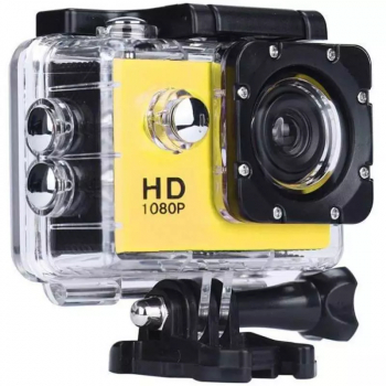Camera Sport Waterproof SIKS® HD 1080P 12M 2 inch Autonomie 90 min Galben 
