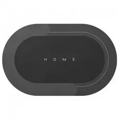 Covor de Baie Antiderapant SIKS Model &bdquo Home&rdquo Oval 57 x 38 cm Negru 