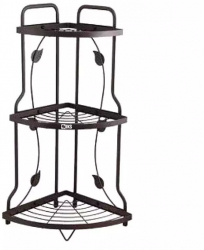 Raft din Metal SIKS Suport Organizator pentru Baie Living Dormitor Bucatarie Negru 