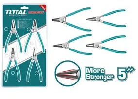Set clesti pentru sigurante Total - 4 buc - 5&rdquo /125mm - TOTAL - SET CLESTI PENTRU SIGURANTE - 4 BUC - 5& /125MM INDUSTRIAL 