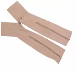 Sosete SIKS® cu fermoar pentru stimularea circulatiei culoarea bej marimea L/XL
