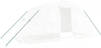vidaXL Sera cu cadru din otel alb 10 m and sup2 5x2x2 3 m 