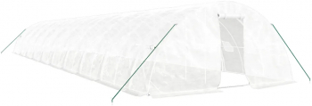 vidaXL Sera cu cadru din otel alb 100 m and sup2 20x5x2 3 m 