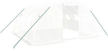 vidaXL Sera cu cadru din otel alb 16 m and sup2 4x4x2 m 