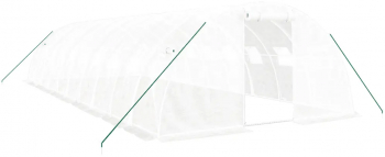 vidaXL Sera cu cadru din otel alb 40 m and sup2 10x4x2 m 