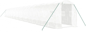 vidaXL Sera cu cadru din otel alb 44 m and sup2 22x2x2 m 