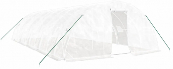 vidaXL Sera cu cadru din otel alb 50 m and sup2 10x5x2 3 m 