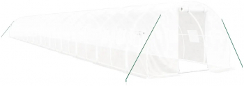vidaXL Sera cu cadru din otel alb 72 m and sup2 24x3x2 m 