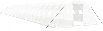 vidaXL Sera cu cadru din otel alb 96 m and sup2 24x4x2 m 