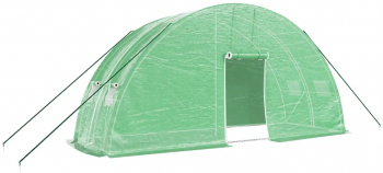 vidaXL Sera cu cadru din otel verde 12 m and sup2 6x2x2 85 m 