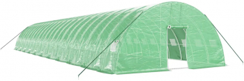 vidaXL Sera cu cadru din otel verde 132 m and sup2 22x6x2 85 m 