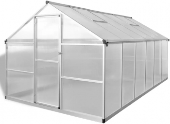 vidaXL Sera din aluminiu ranforsat cu cadru la baza 9 025 m and sup2 