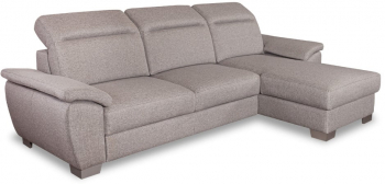 Coltar Extensibil Cu Insula Dreapta Dax 5 Locuri Lada De Depozitare Gri 299 Cm