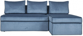 Coltar Extensibil Cu Lada New Modulo Interschimbabil Stanga/Dreapta Albastru 220 X 80 X 155 Cm