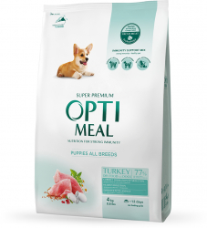 Hrana uscata catei Optimeal cu Curcan 4kg 