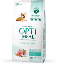 Hrana uscata completa Optimeal pentru catei curcan 1.5 kg