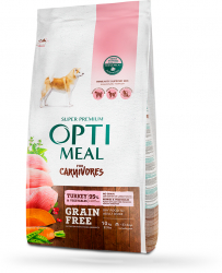 Hrana uscata completa pentru caini adulti Optimeal Grain-free Curcan si Legume 10kg 