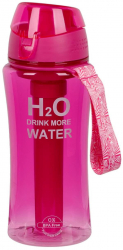 Sticla Apa Sport din Plastic Fucsia cu Acumulator de Gheata si Capac 480ml