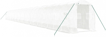 vidaXL Sera cu cadru din otel alb 48 m and sup2 24x2x2 m 