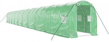 vidaXL Sera cu cadru din otel verde 40 m and sup2 20x2x2 m 